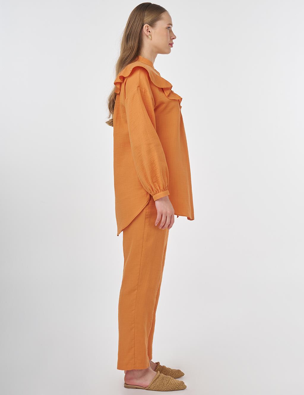 Ruffled Two-Piece Muslin Set Amber