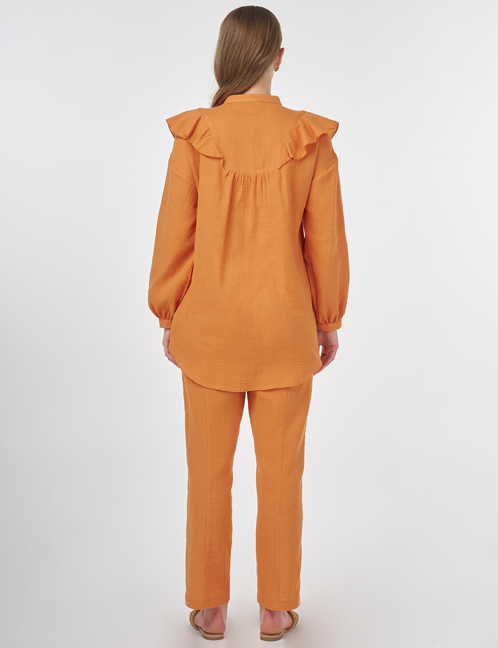 Ruffled Two-Piece Muslin Set Amber