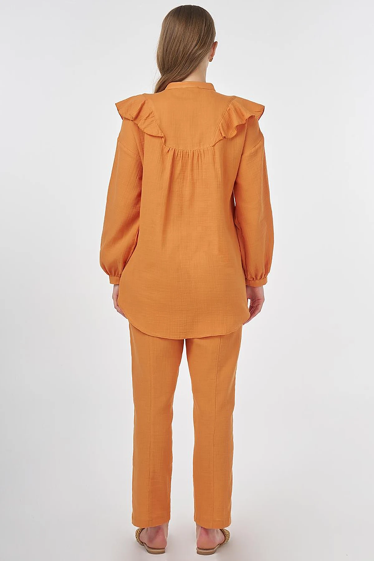 Ruffled Two-Piece Muslin Set Amber