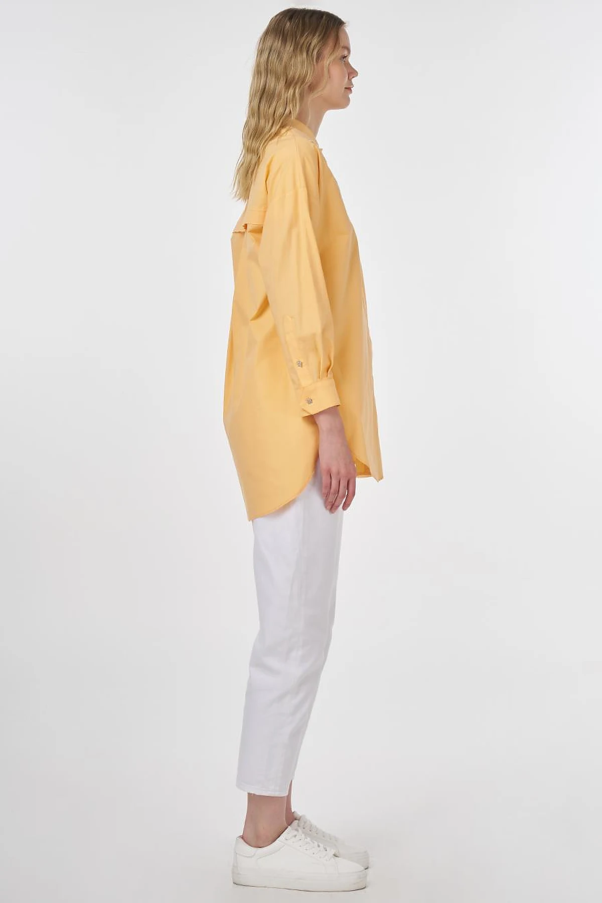 Embroidered Cotton Tunic Apricot
