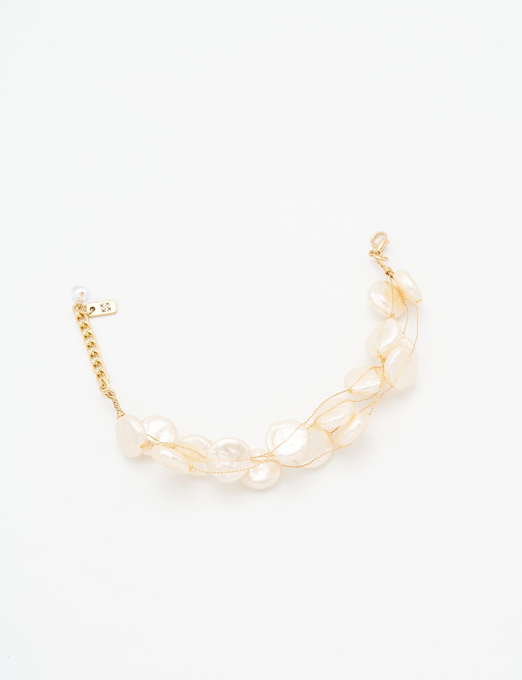 Multi-Pearl Figure Bracelet Gold