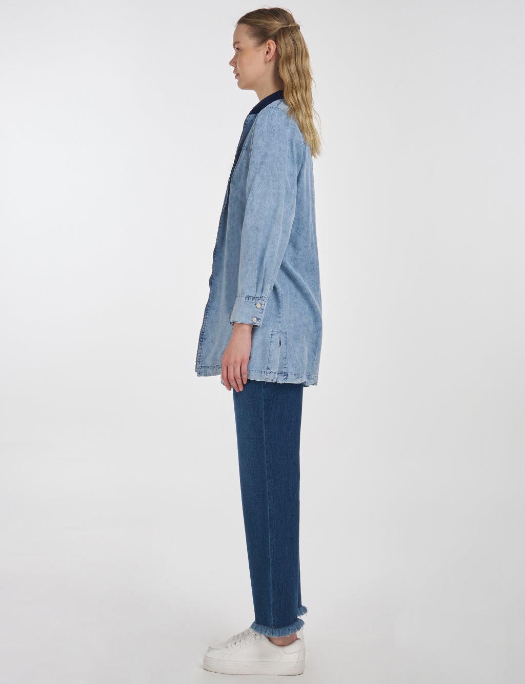 Drawstring Detail Lyocell Jacket Towel Washed 
