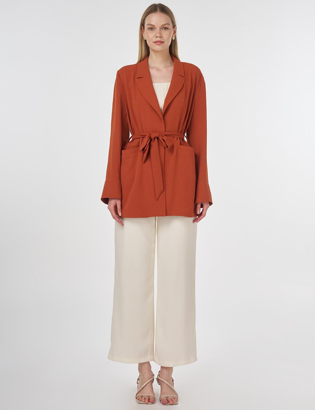 Belted Jacket Terracotta