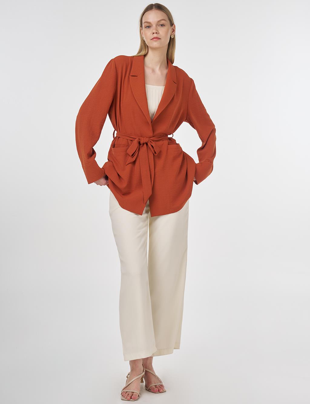 Belted Jacket Terracotta