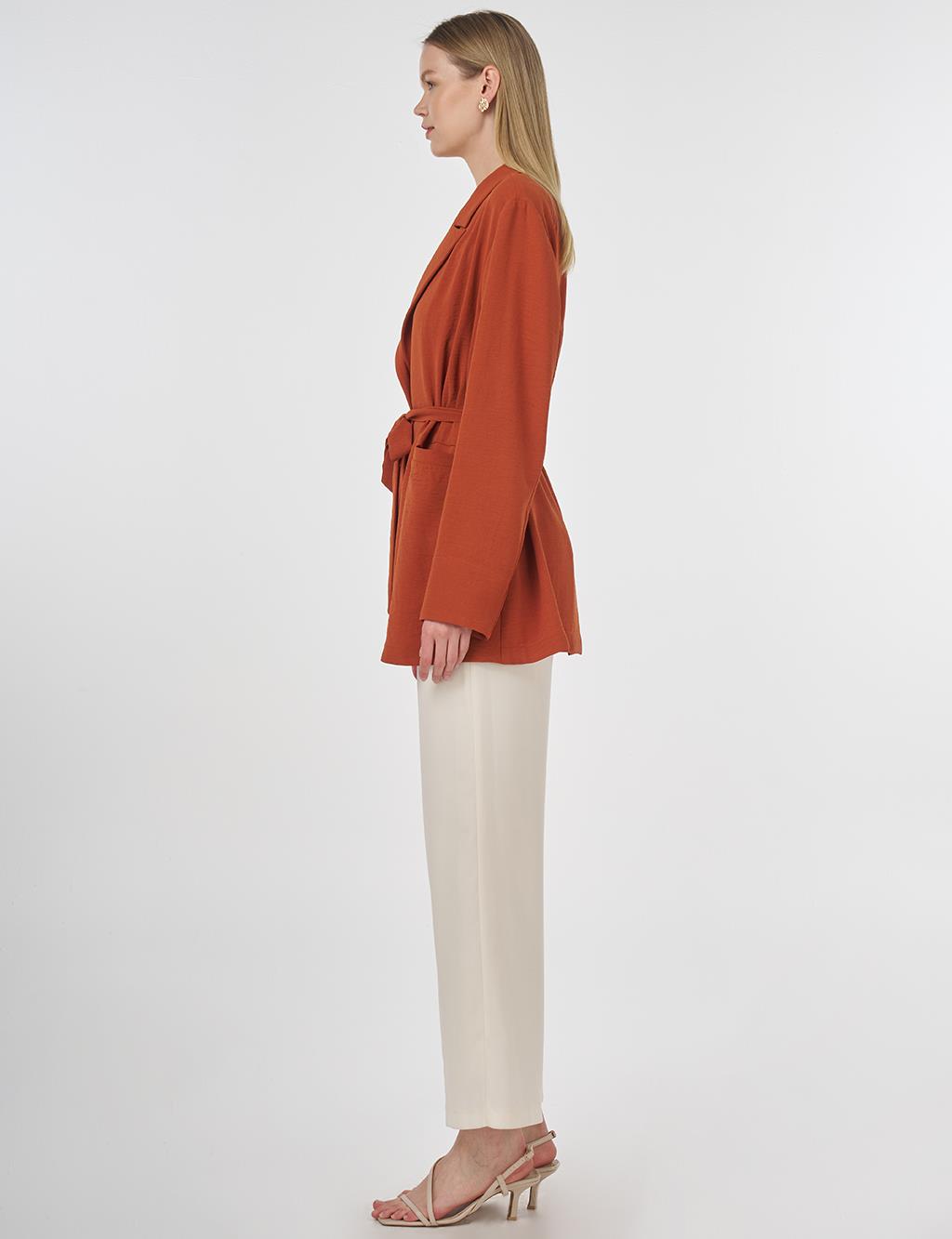 Belted Jacket Terracotta