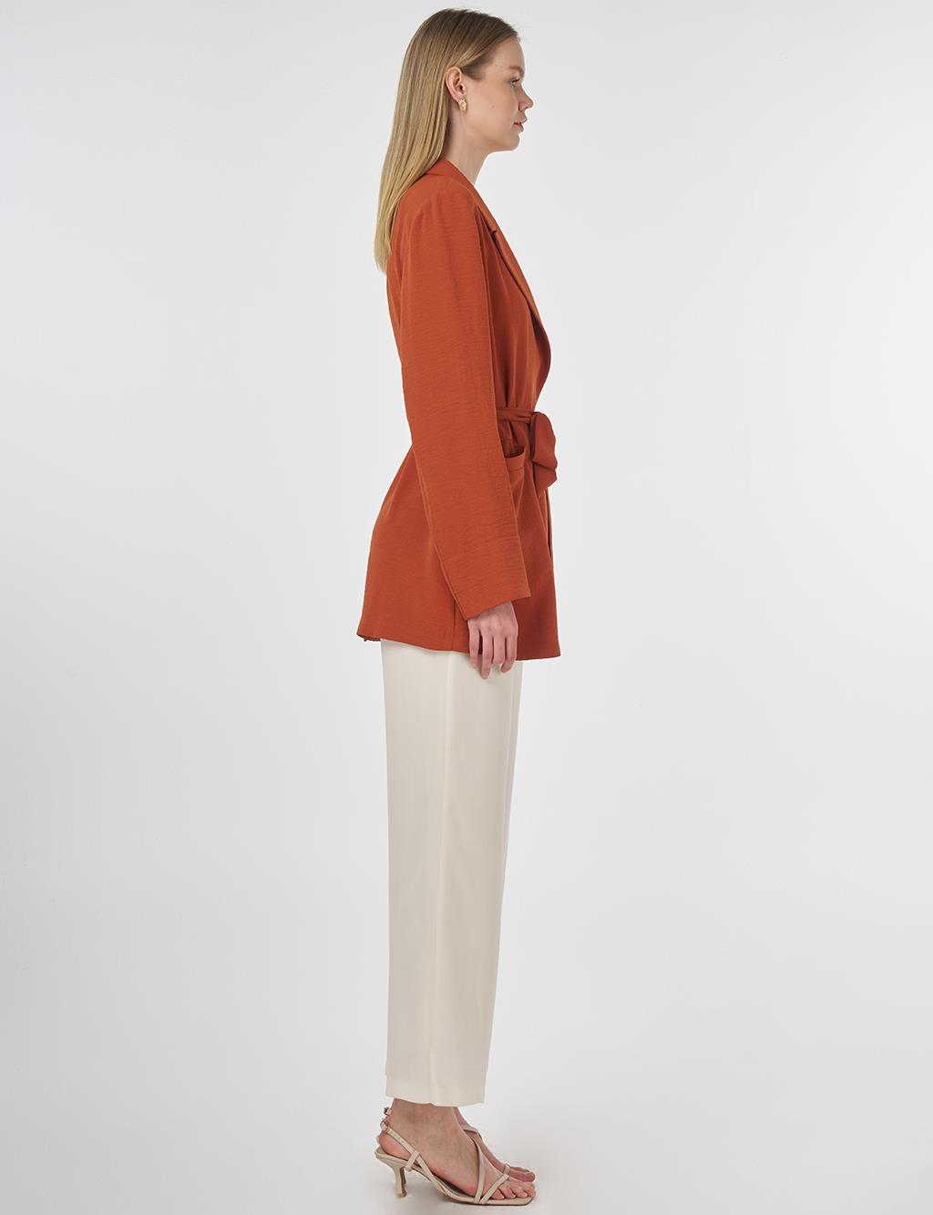 Belted Jacket Terracotta