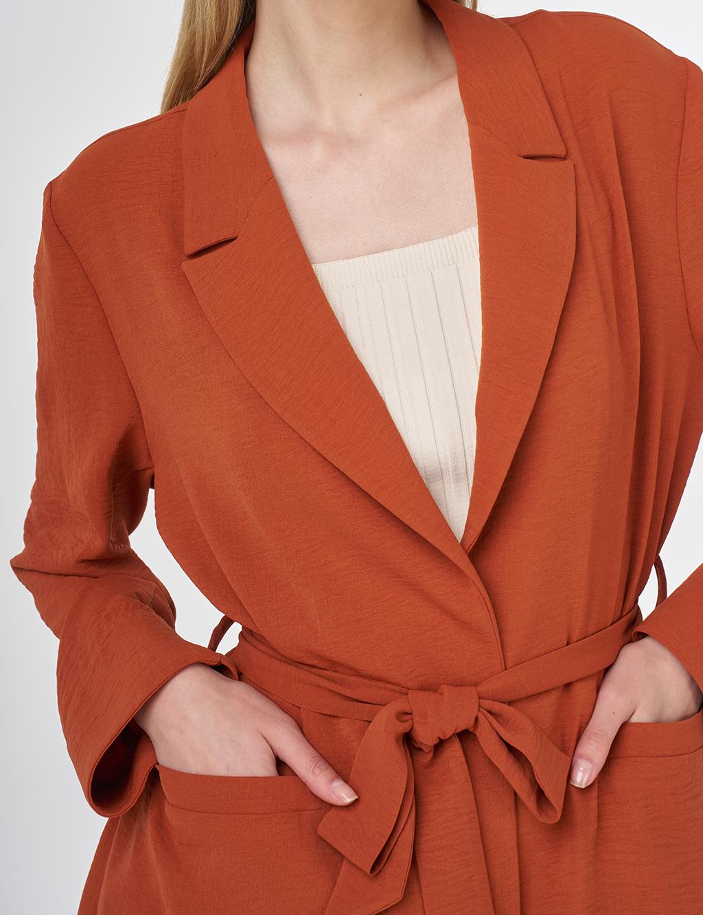 Belted Jacket Terracotta