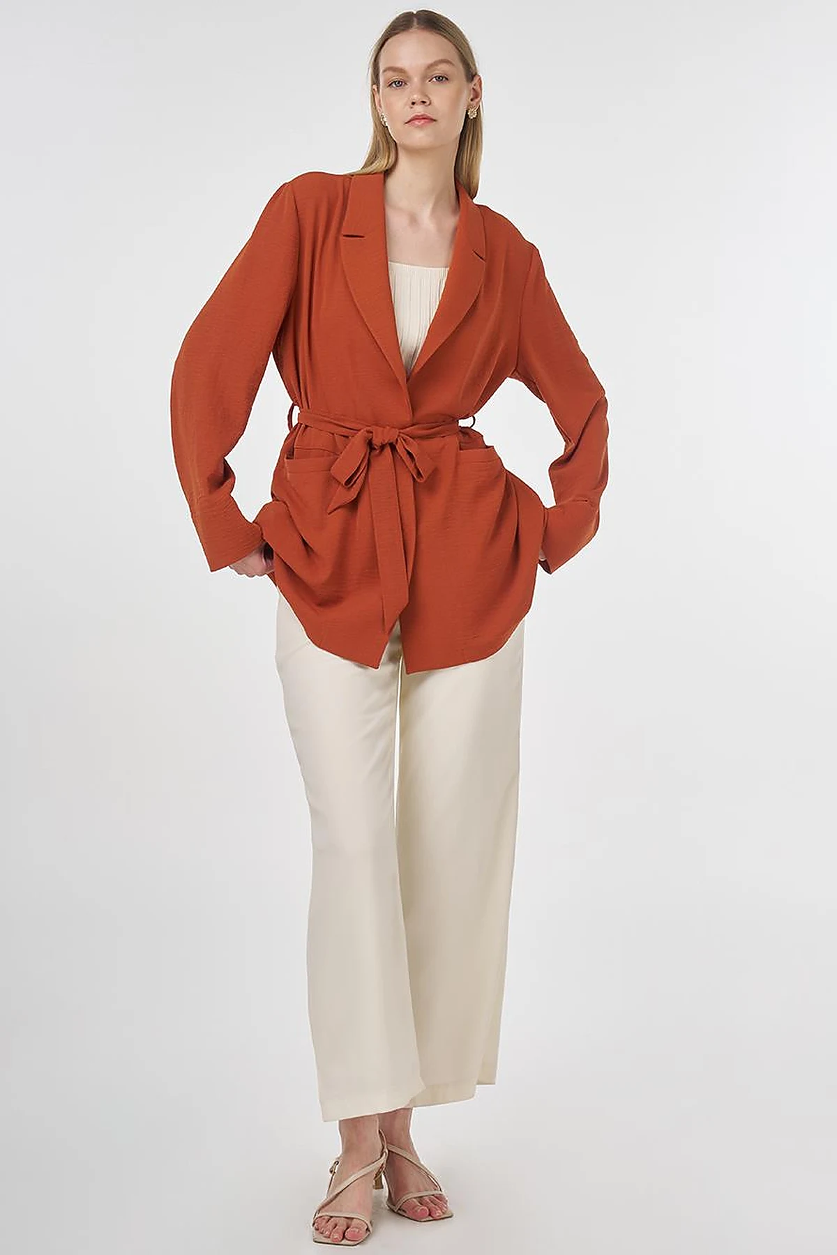 Belted Jacket Terracotta