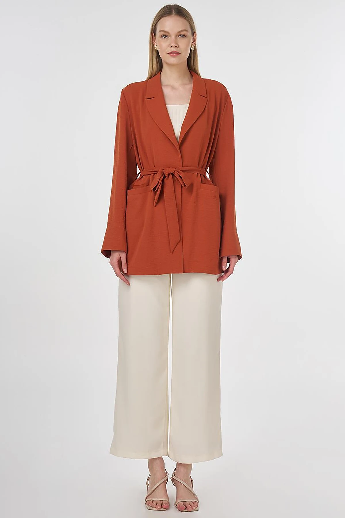 Belted Jacket Terracotta