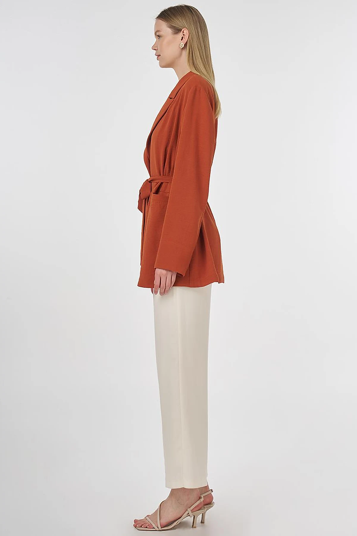 Belted Jacket Terracotta