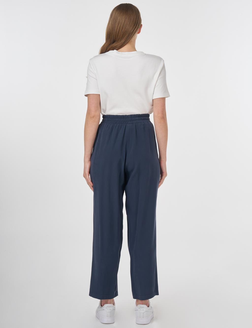Drawstring Modal Pants Dark Navy 