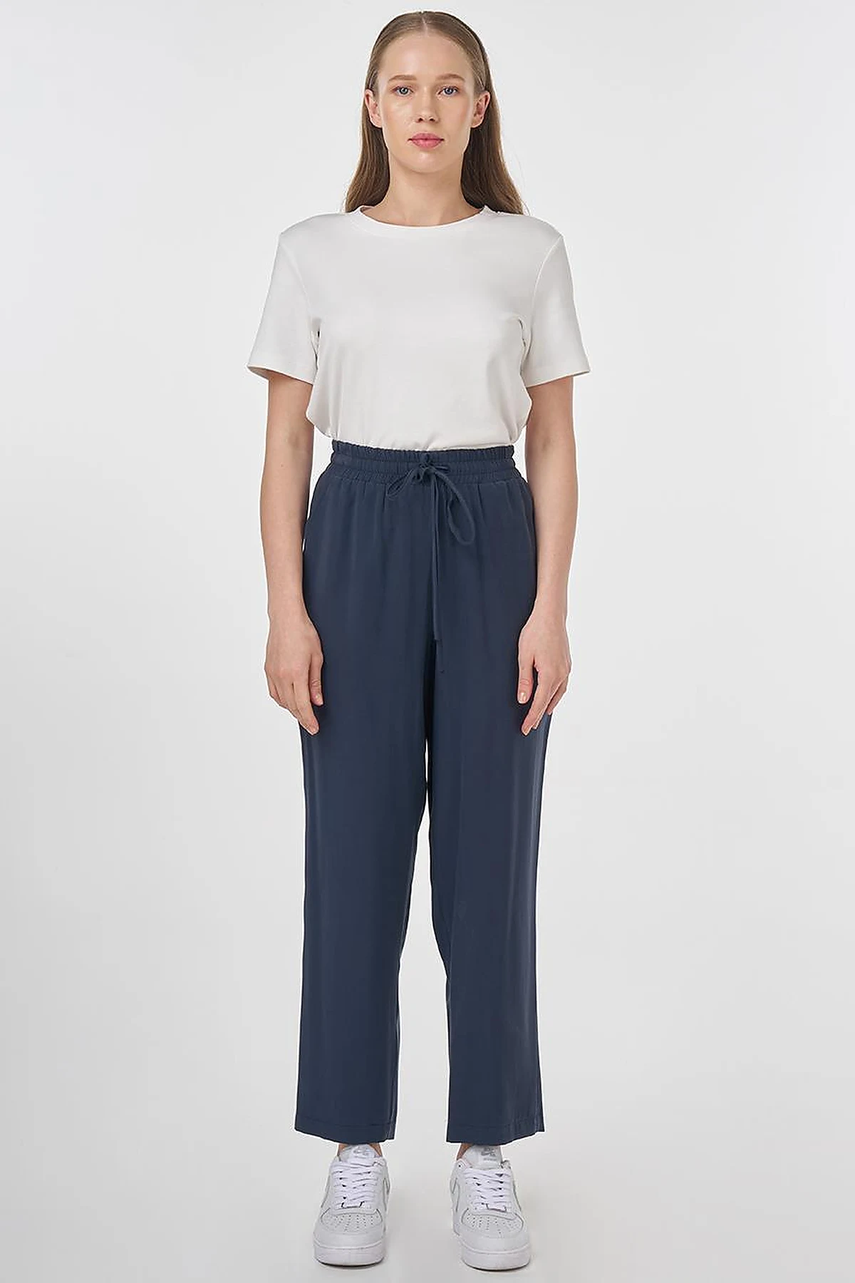 Drawstring Modal Pants Dark Navy 