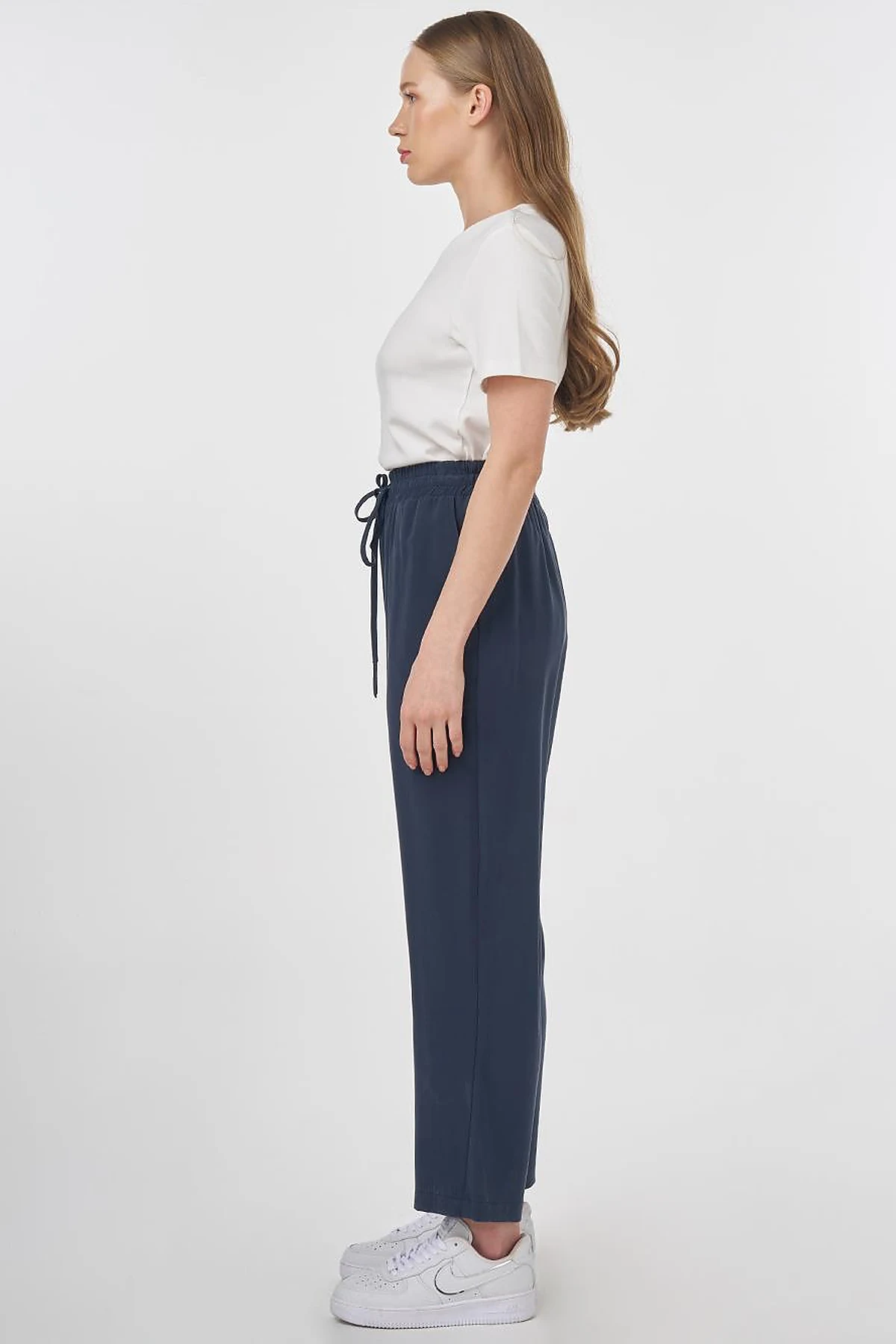 Drawstring Modal Pants Dark Navy 