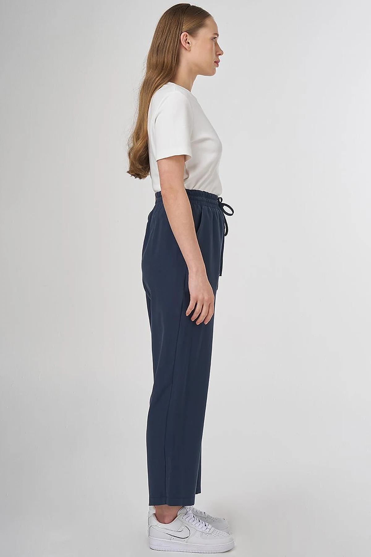 Drawstring Modal Pants Dark Navy 