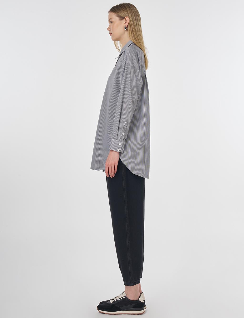 Tek Cepli Basic Tunik Siyah 