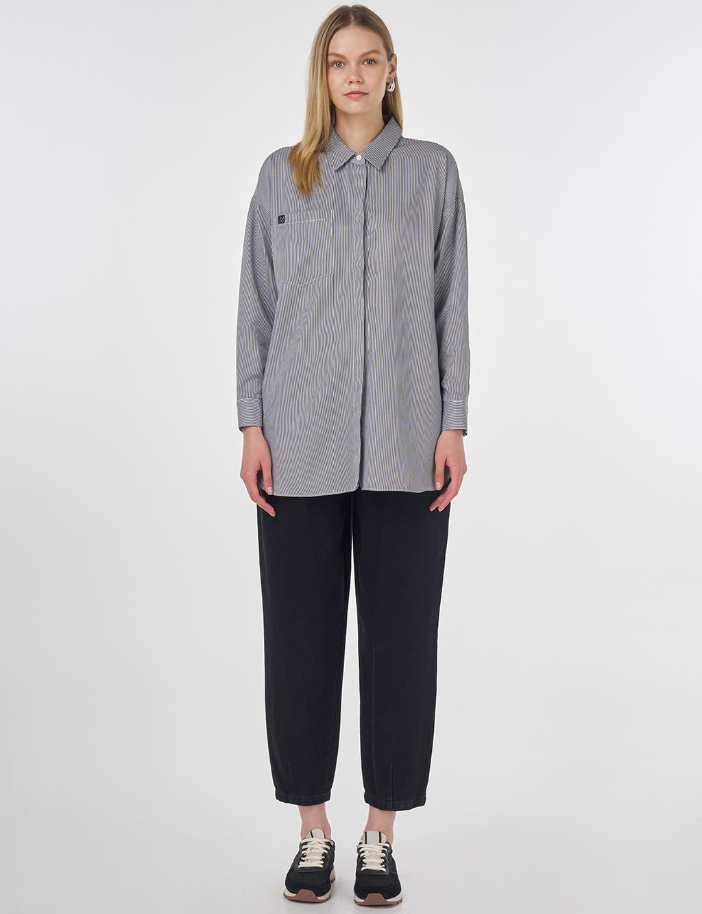 Tek Cepli Basic Tunik Siyah 