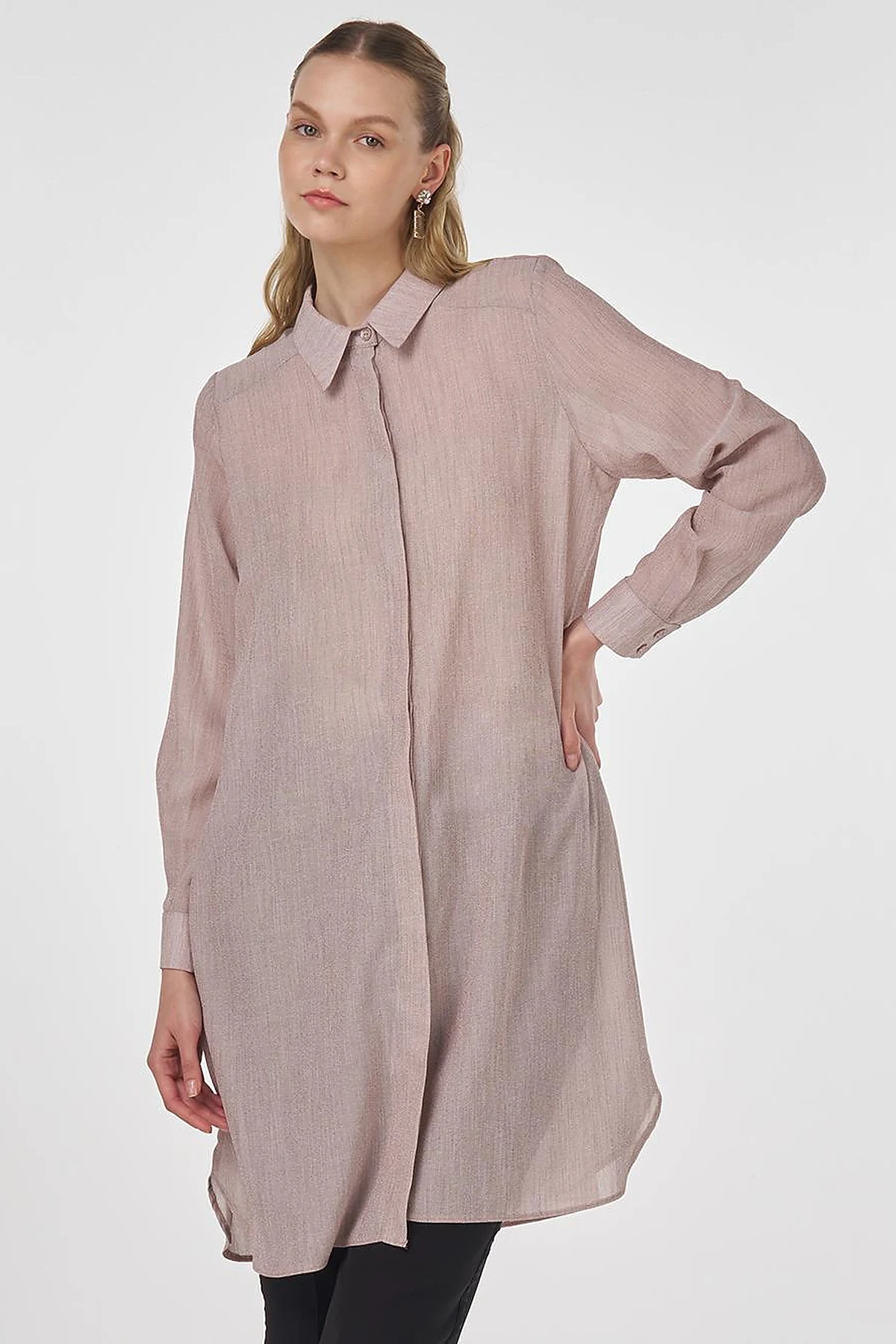 Long Basic Tunic Burgundy