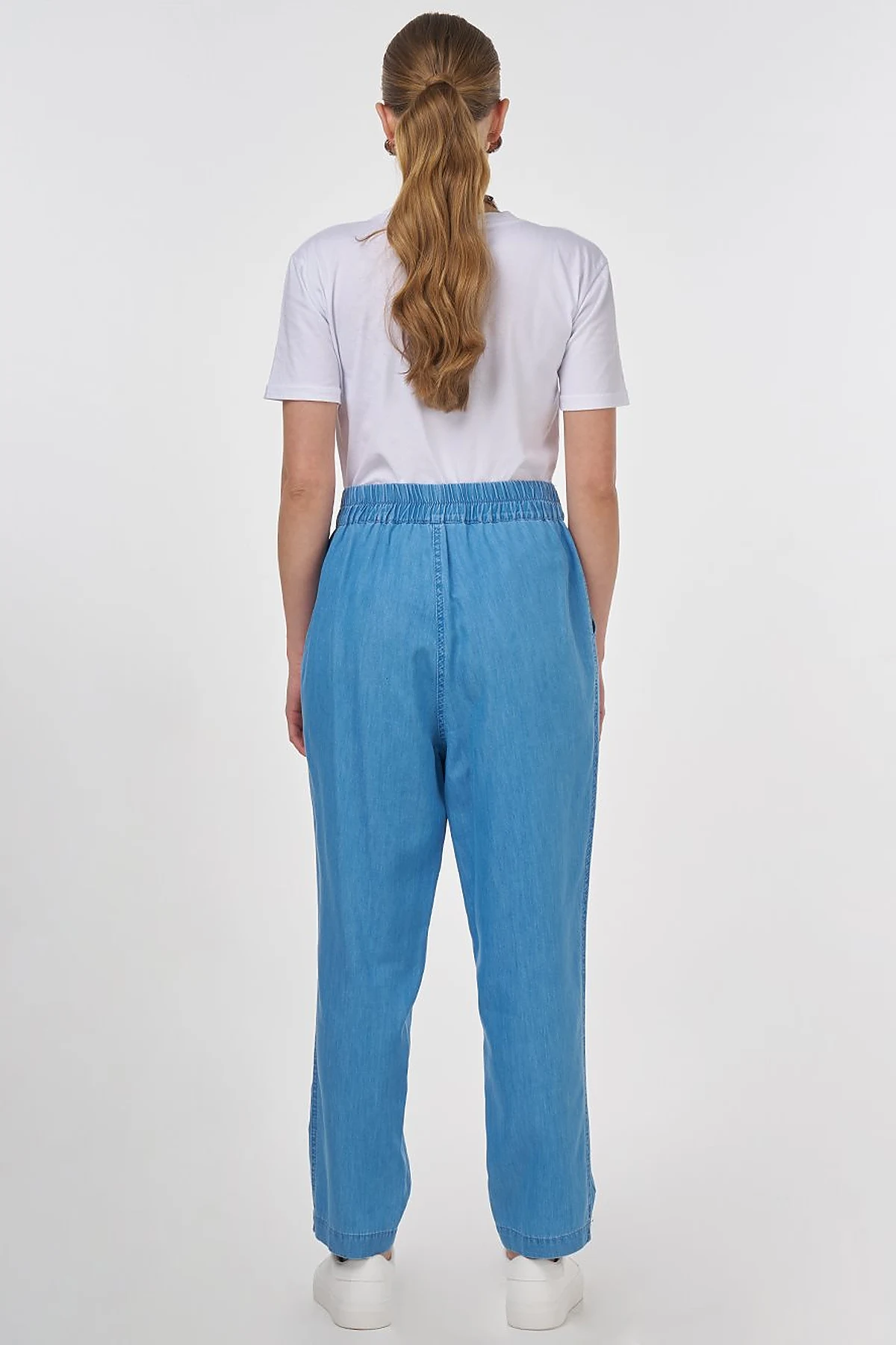 Rahat Kesim Denim Pantolon Buz Mavisi