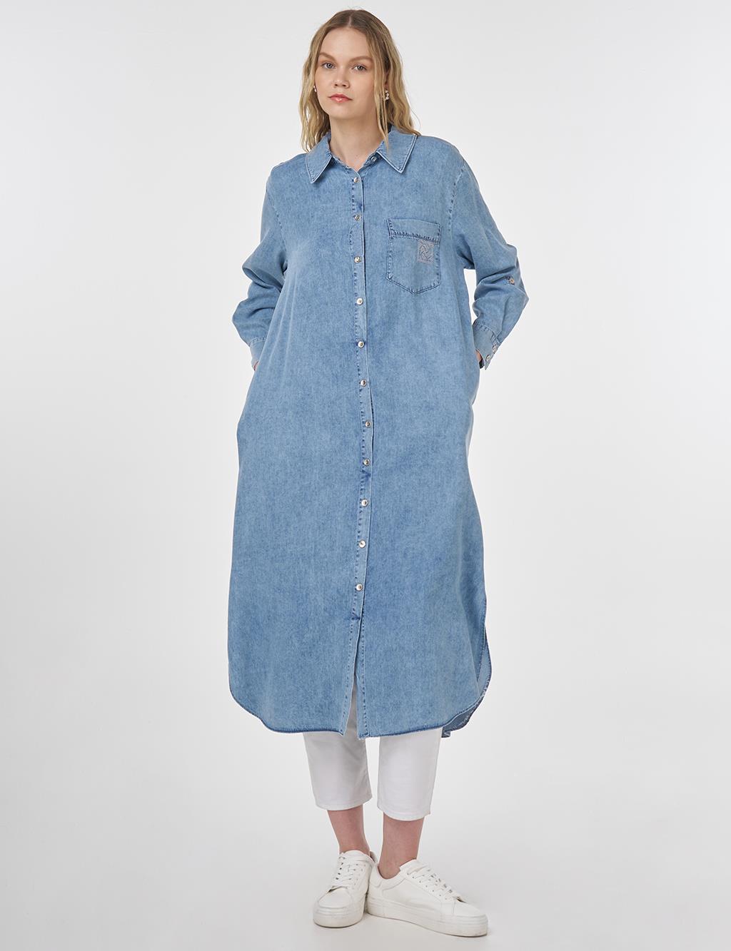 Lyocell Long Tunic with Towel Wash