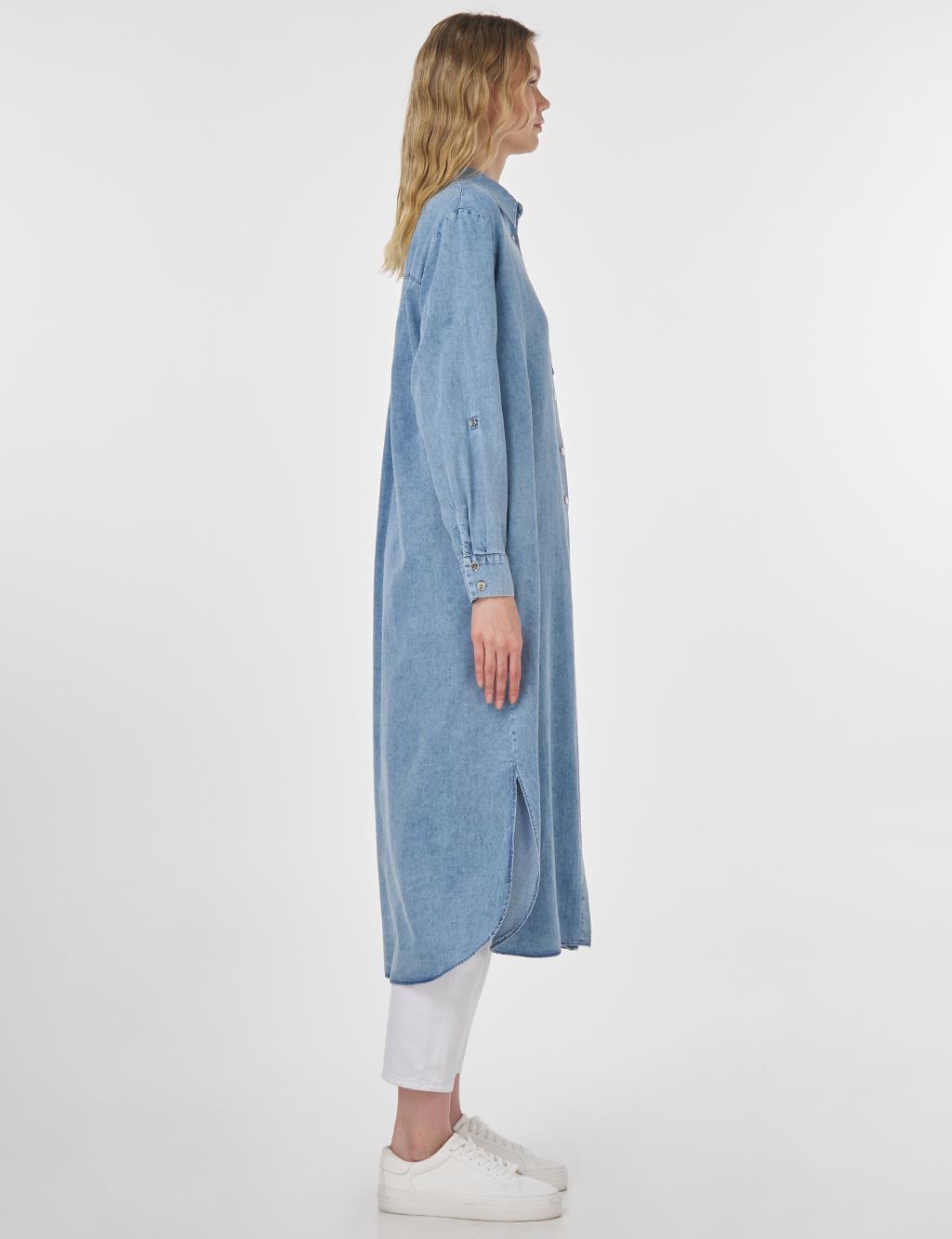 Lyocell Long Tunic with Towel Wash