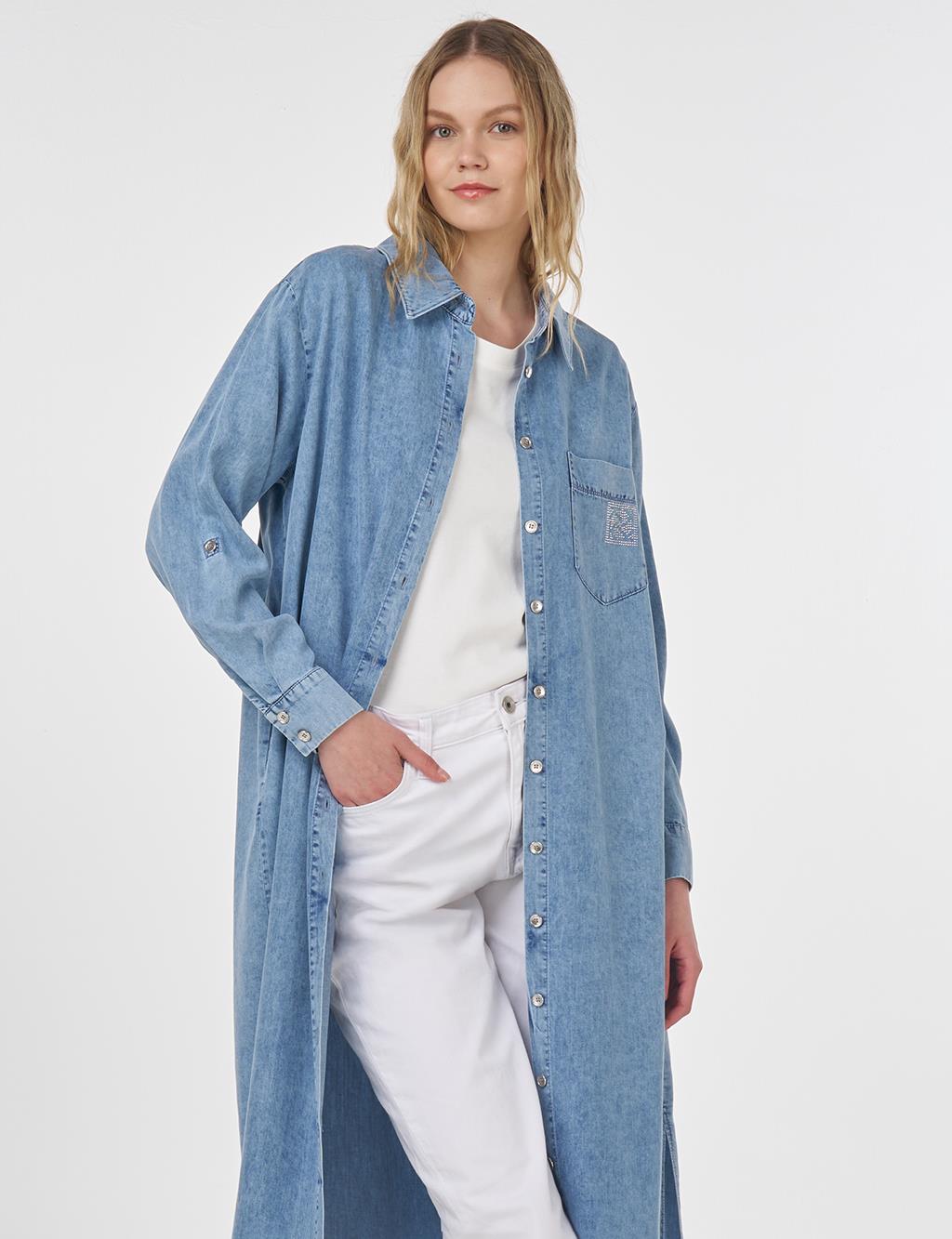 Lyocell Long Tunic with Towel Wash