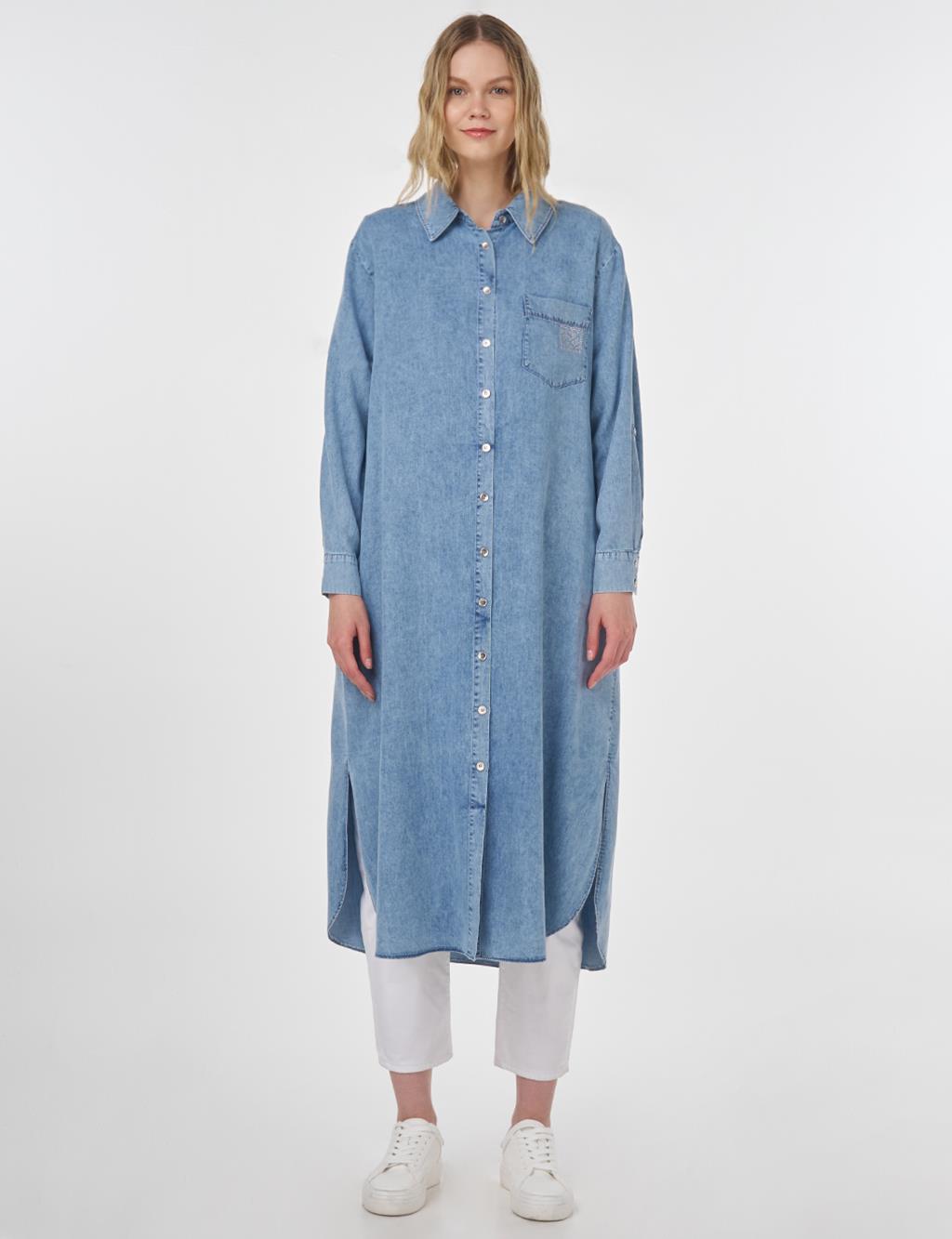 Lyocell Long Tunic with Towel Wash