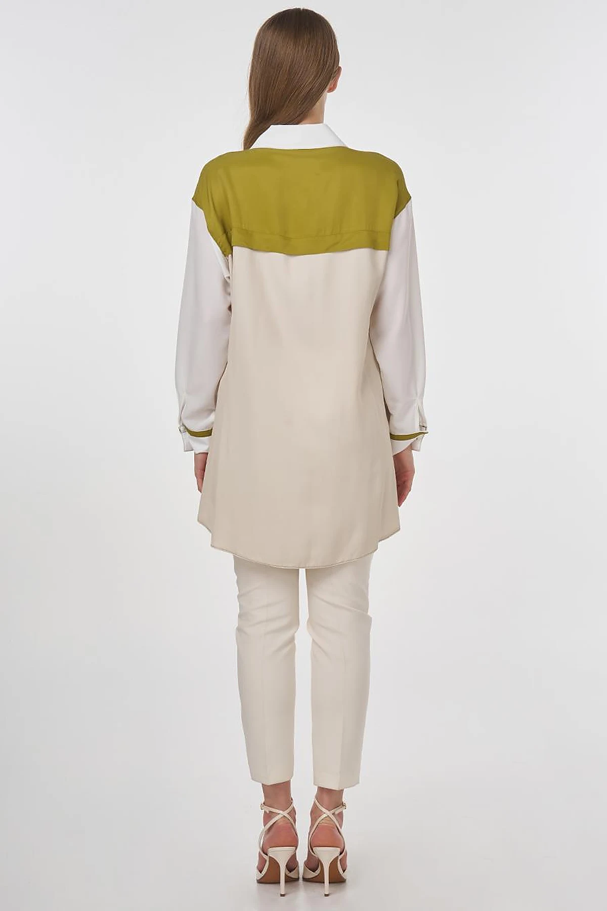 Embroidered Viscose Tunic Stone