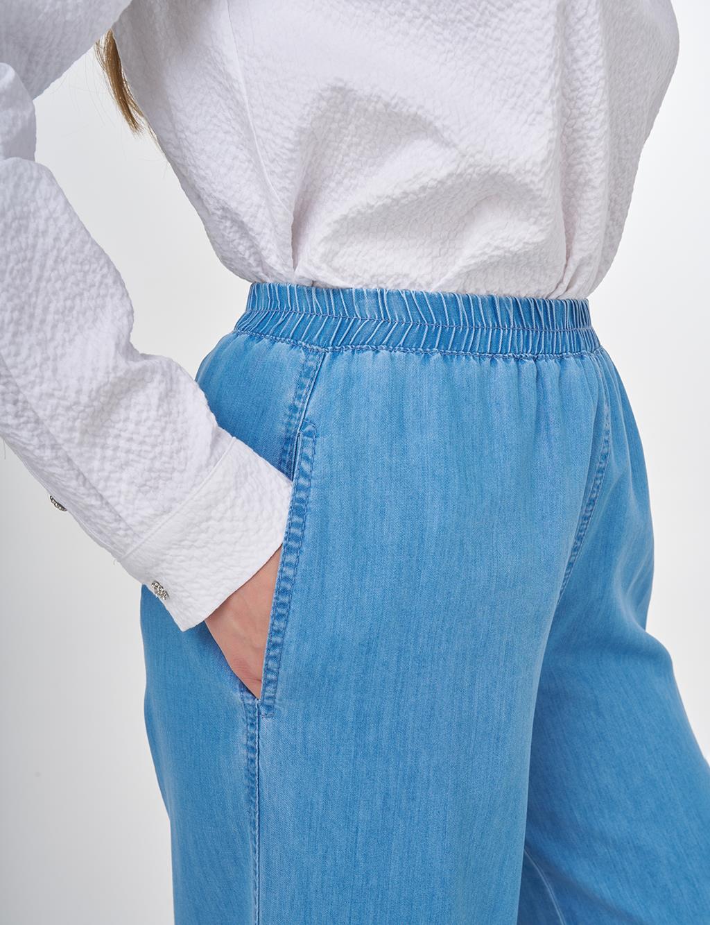 Relaxed Fit Lyocell Trousers Ice Blue