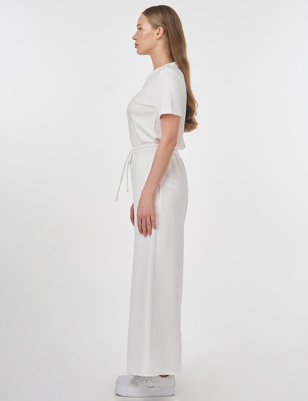 Relaxed Fit Pants Ecru 