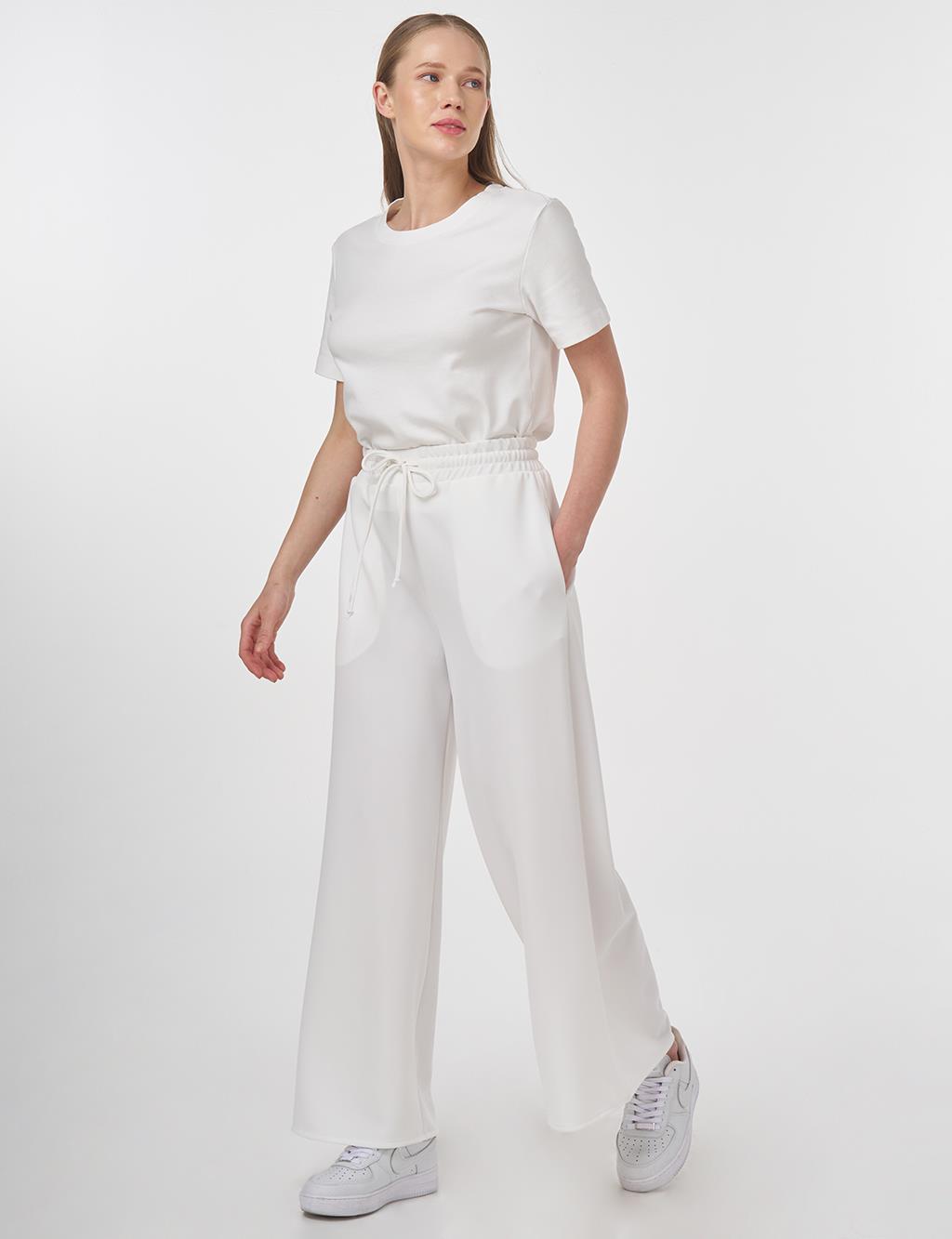 Relaxed Fit Pants Ecru 