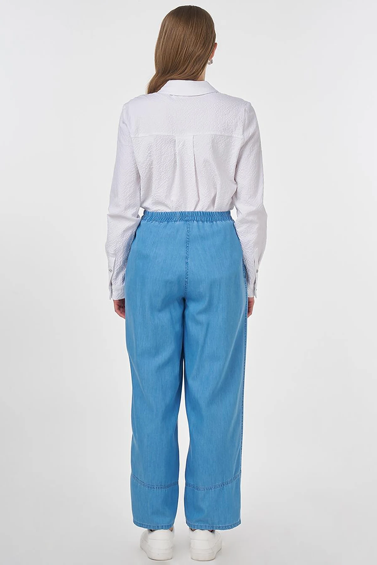 Relaxed Fit Lyocell Trousers Ice Blue
