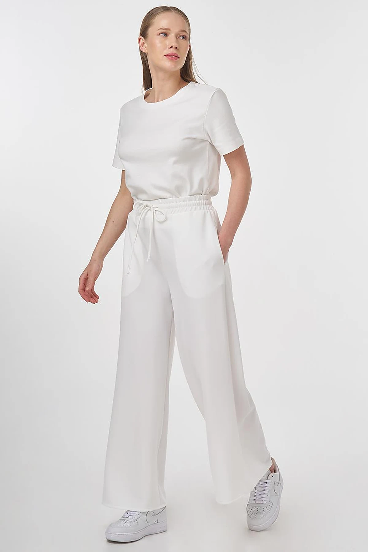 Relaxed Fit Pants Ecru 