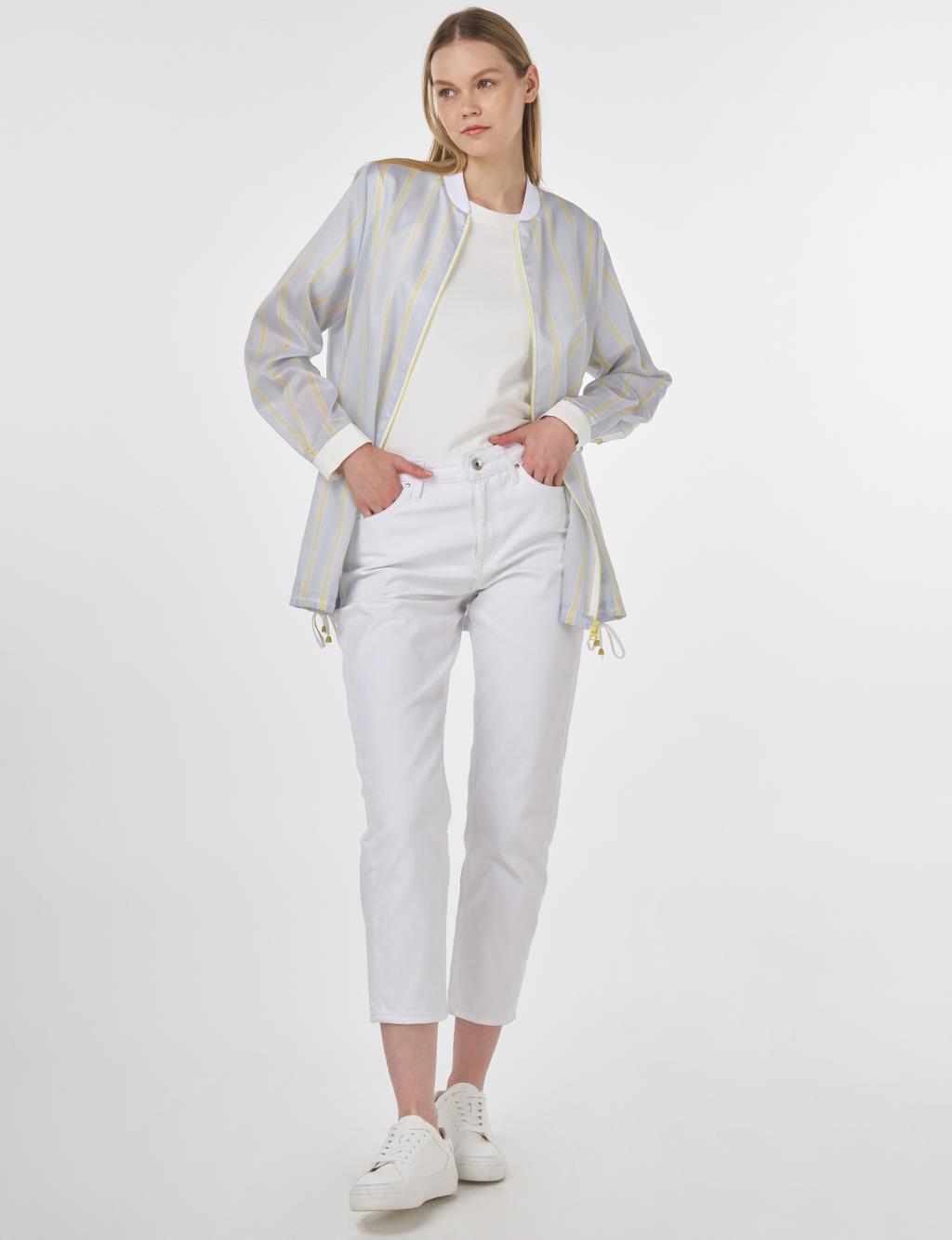 College Collar Lyocell Tunic Blue