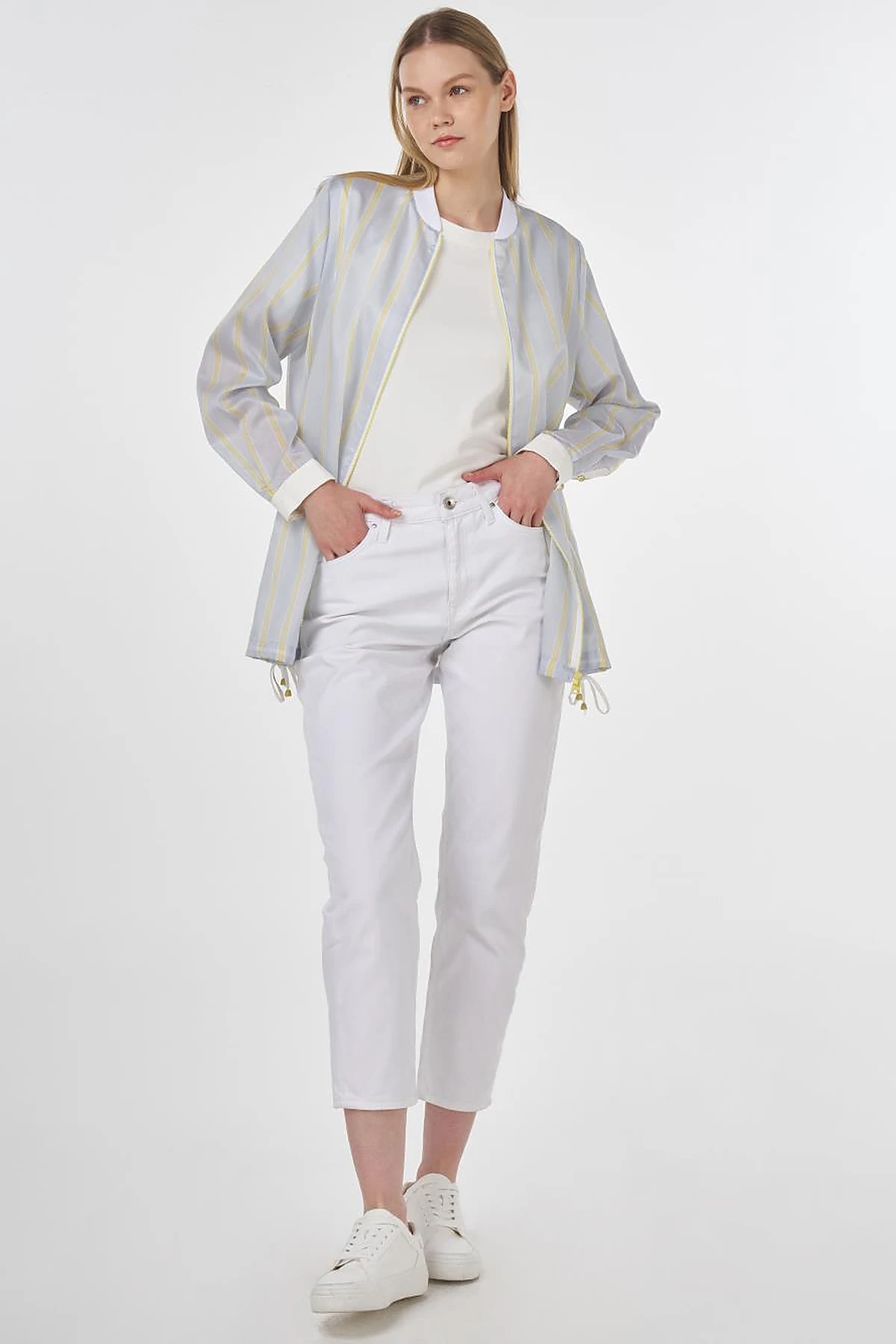 College Collar Lyocell Tunic Blue
