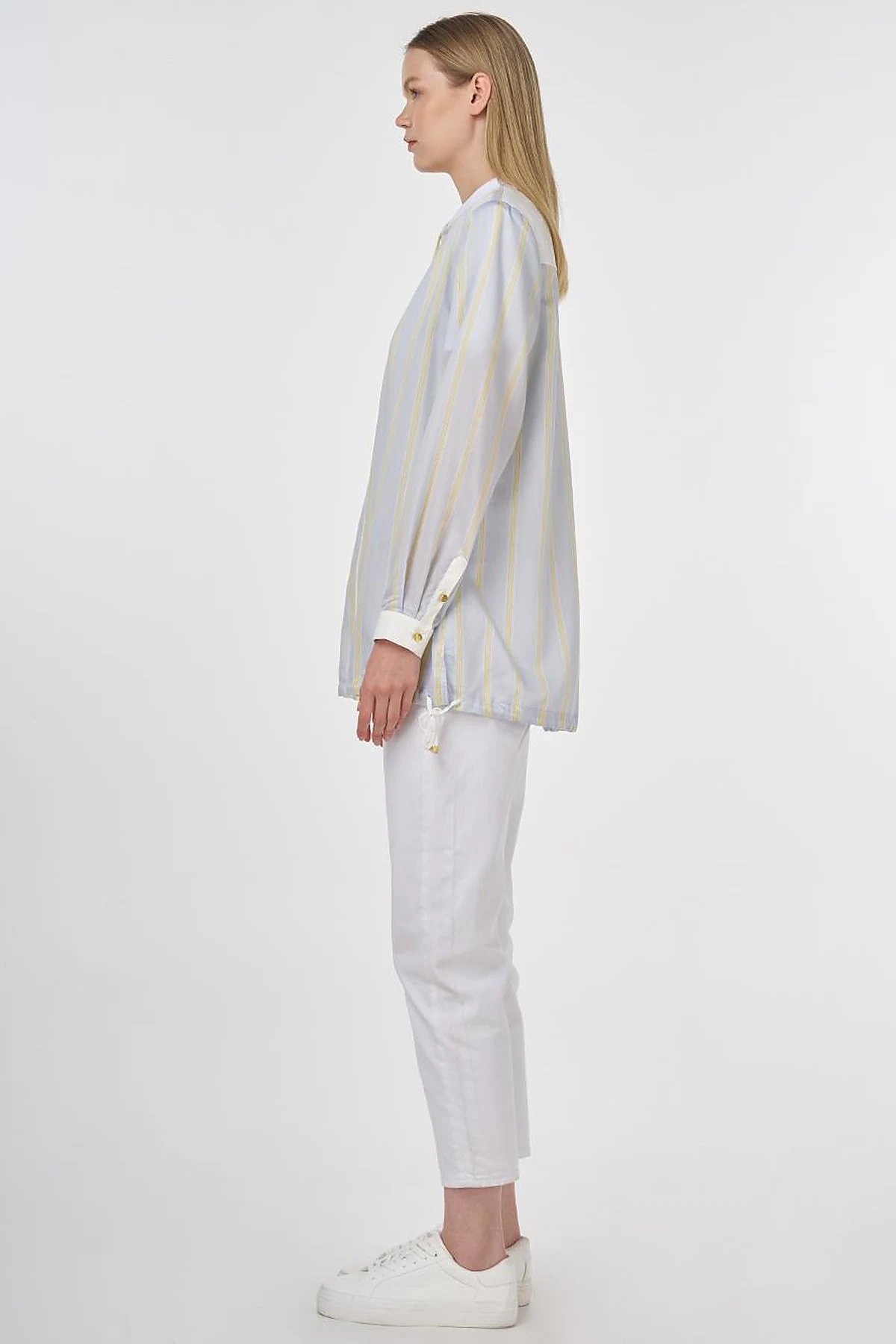 College Collar Lyocell Tunic Blue
