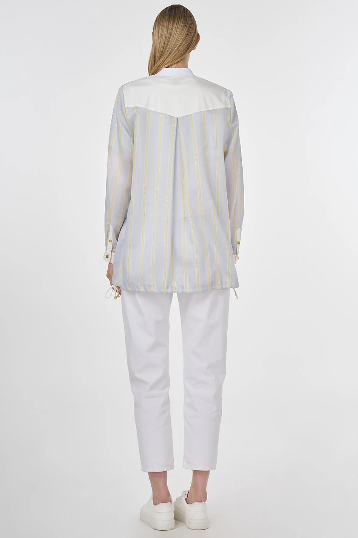 College Collar Lyocell Tunic Blue