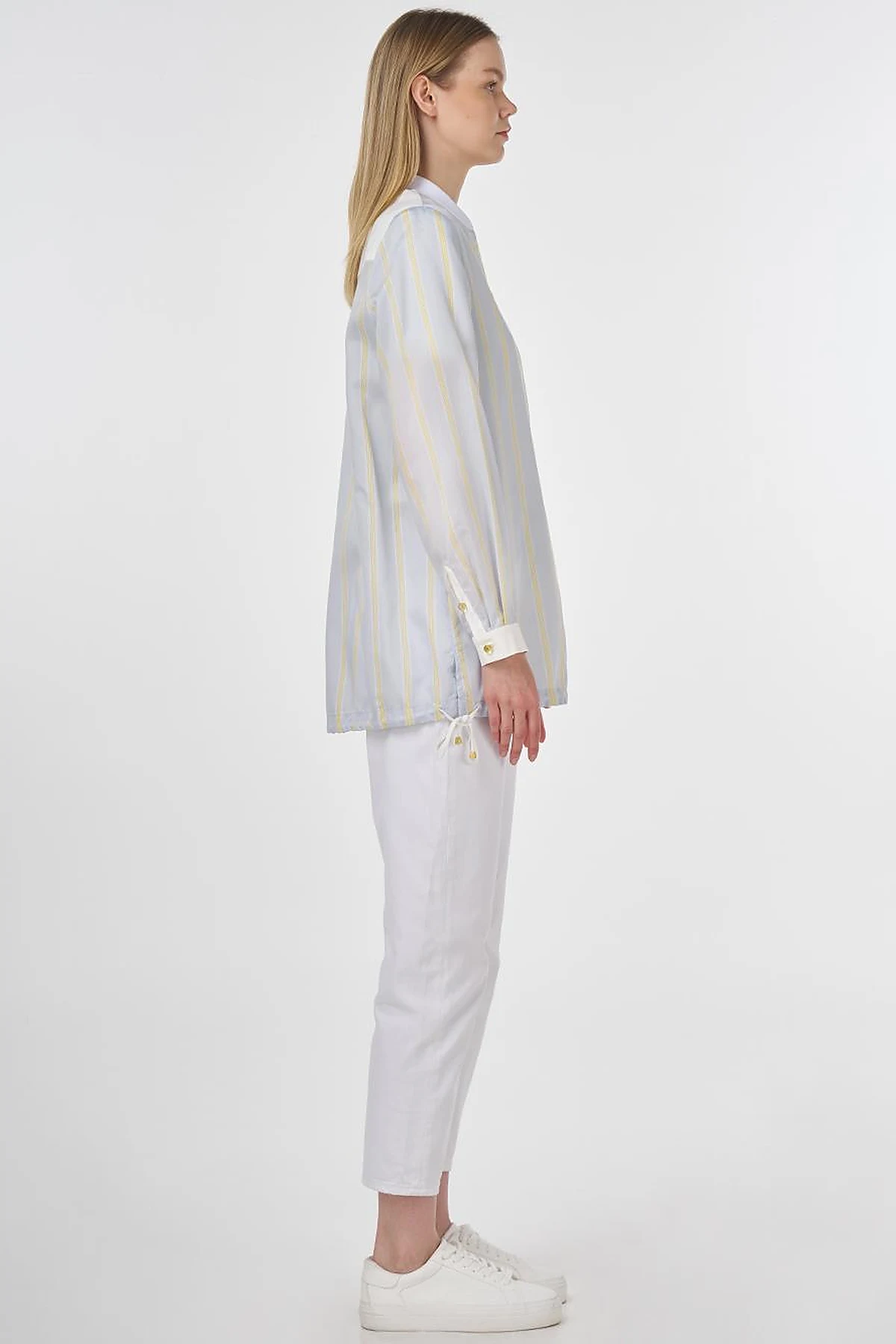 College Collar Lyocell Tunic Blue