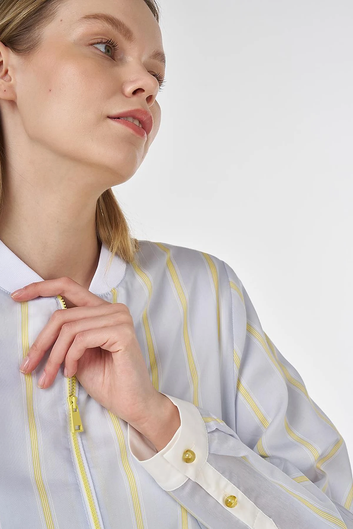 College Collar Lyocell Tunic Blue