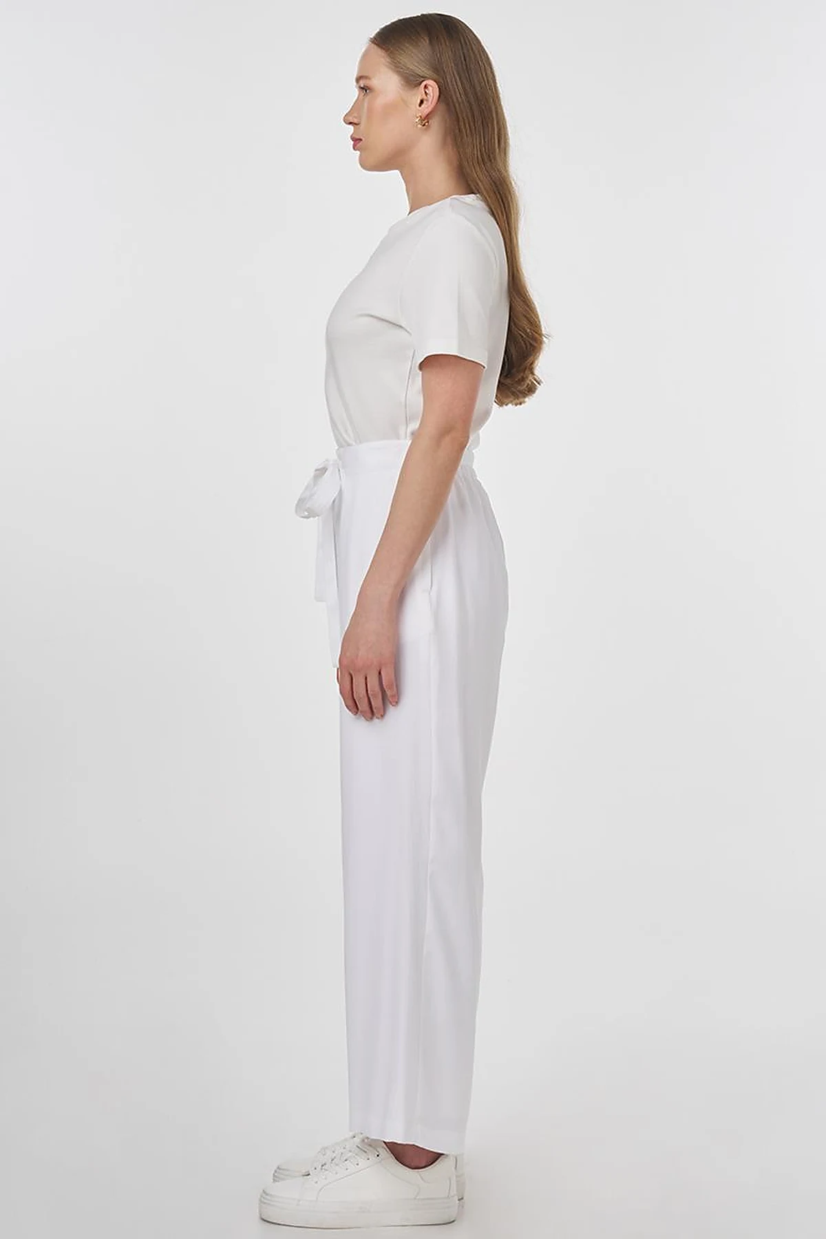 Relaxed Fit Rayon Pants Optic White 