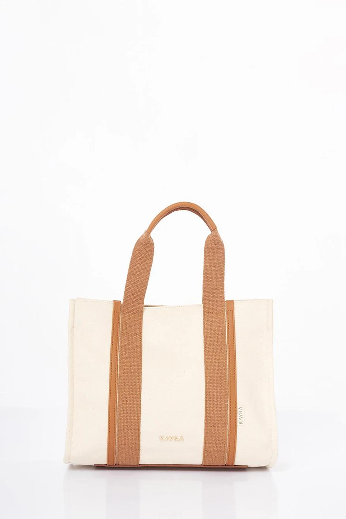 Large Canvas Bag Beige-Camel