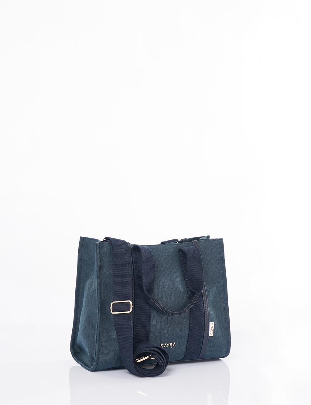 Large Canvas Bag Indigo-Navy Blue
