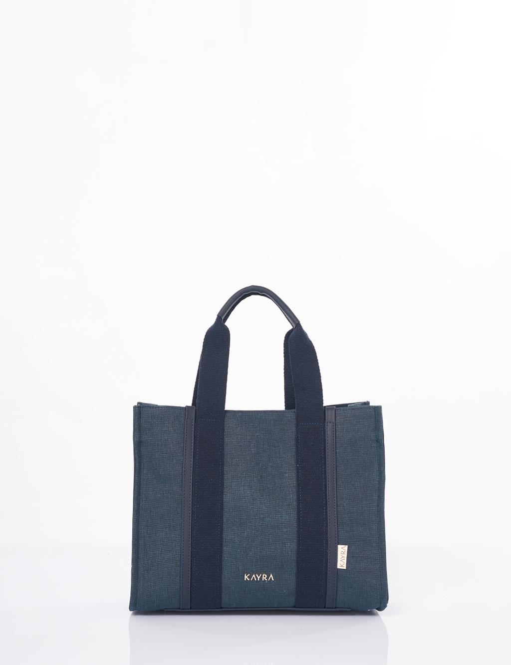 Large Canvas Bag Indigo-Navy Blue