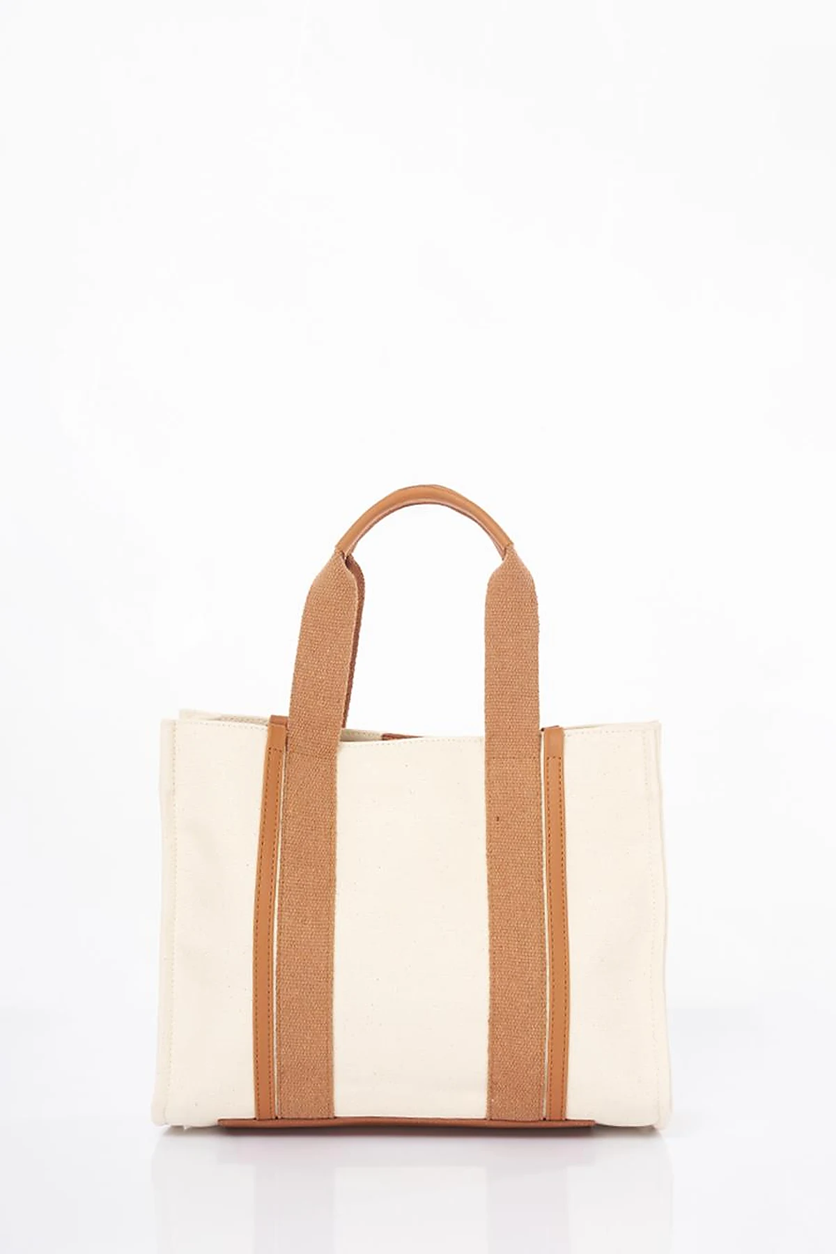 Large Canvas Bag Beige-Camel