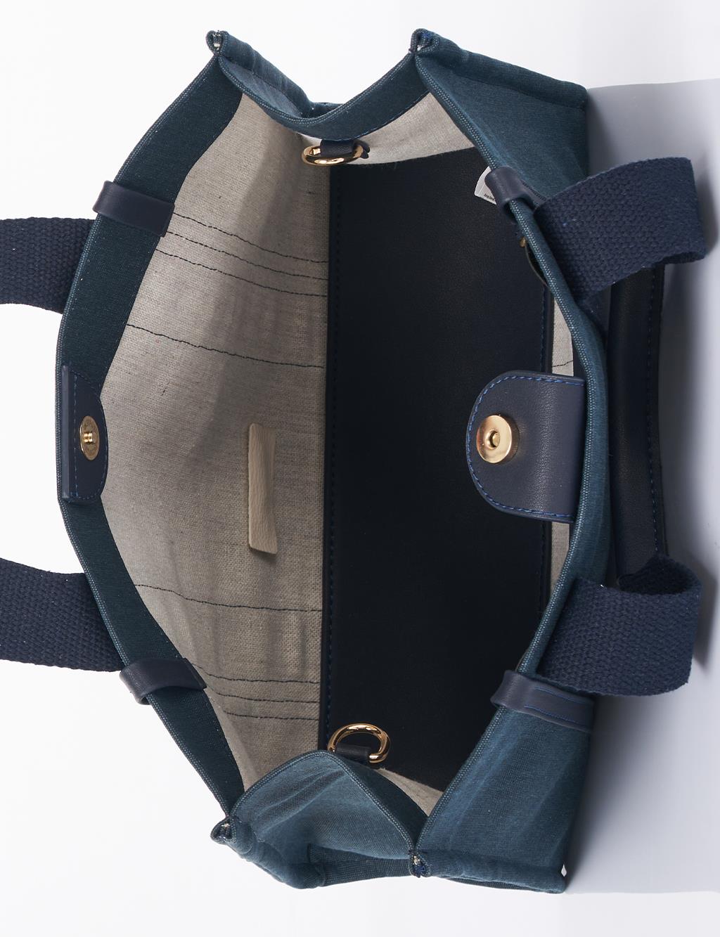 Large Canvas Bag Indigo-Navy Blue