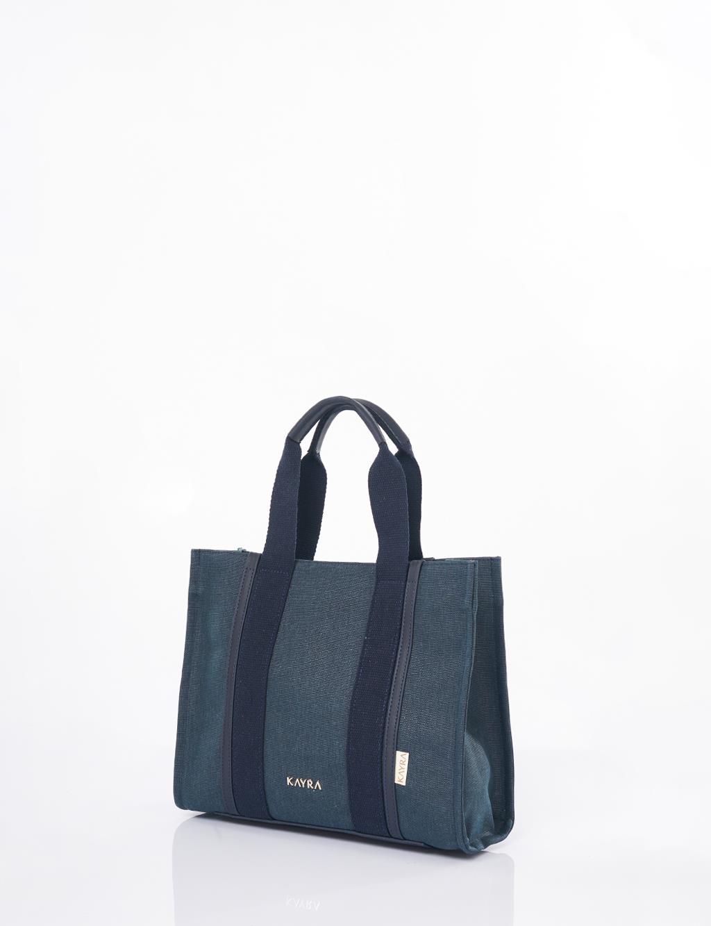Large Canvas Bag Indigo-Navy Blue