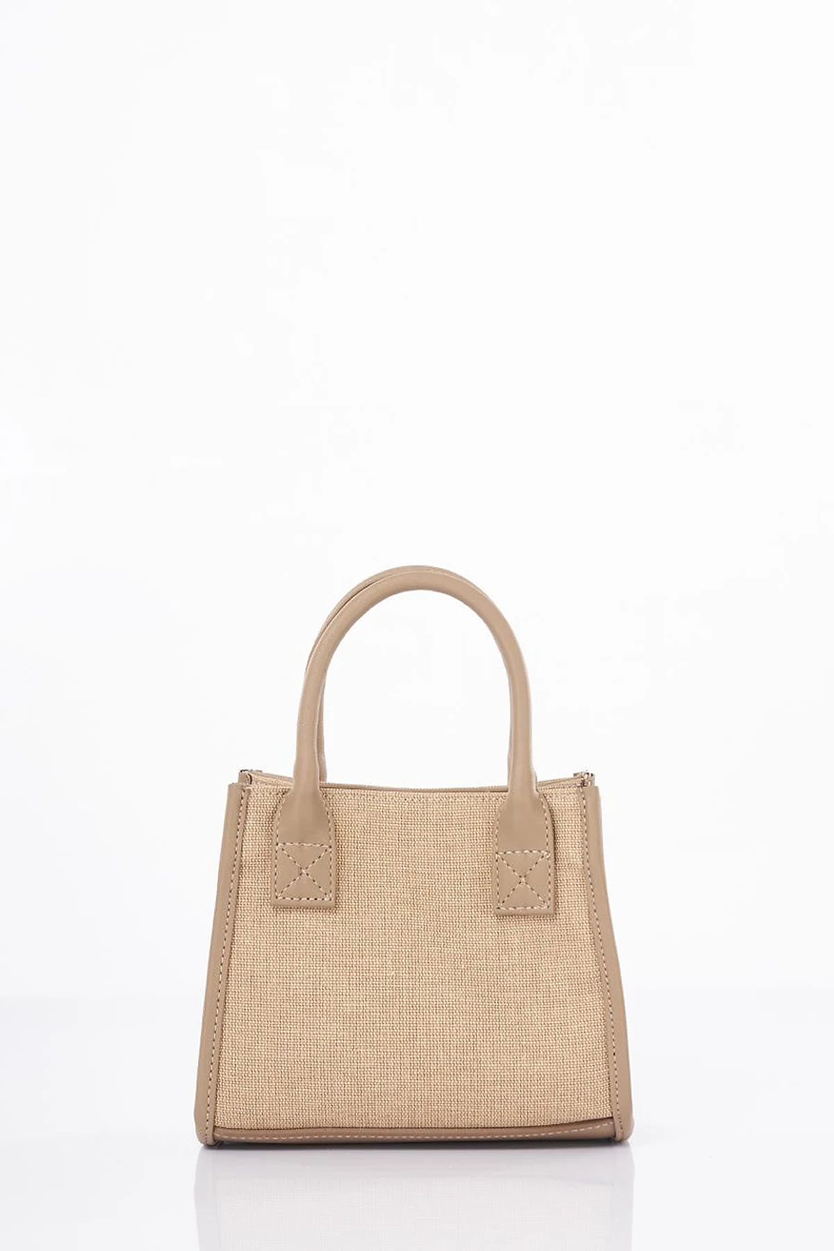 Canvas Bag with Logo Beige-Mink