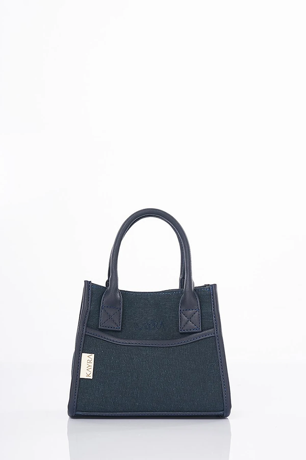 Canvas Bag with Logo Navy Blue