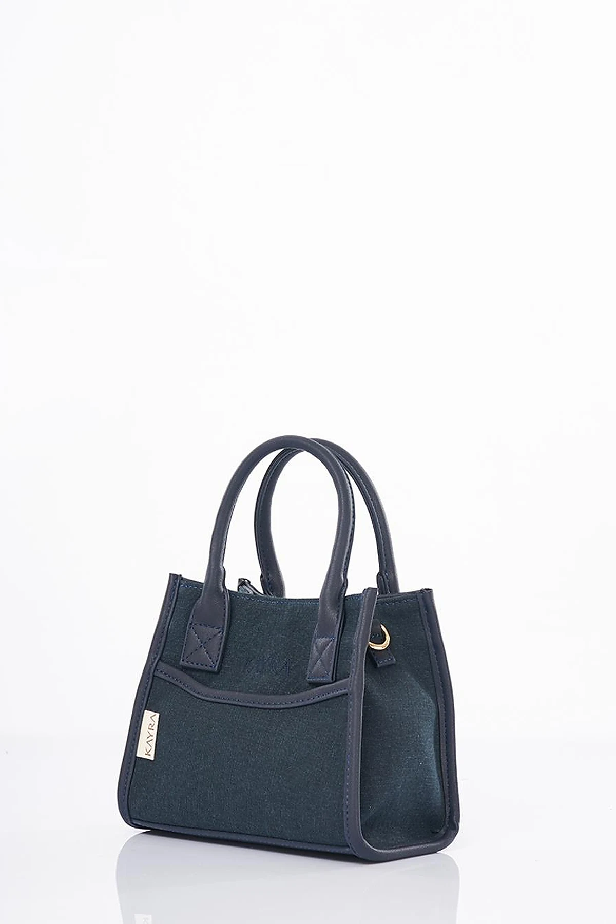 Canvas Bag with Logo Navy Blue