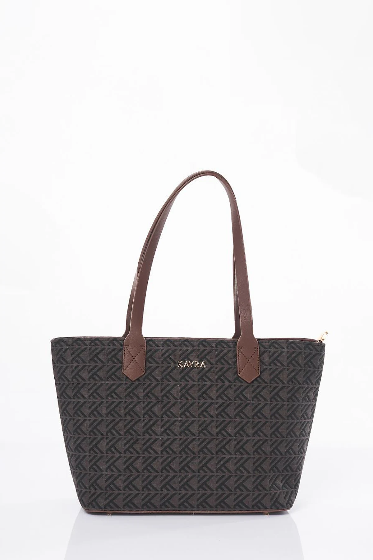 Monogram Pattern Shopper Bag Mink
