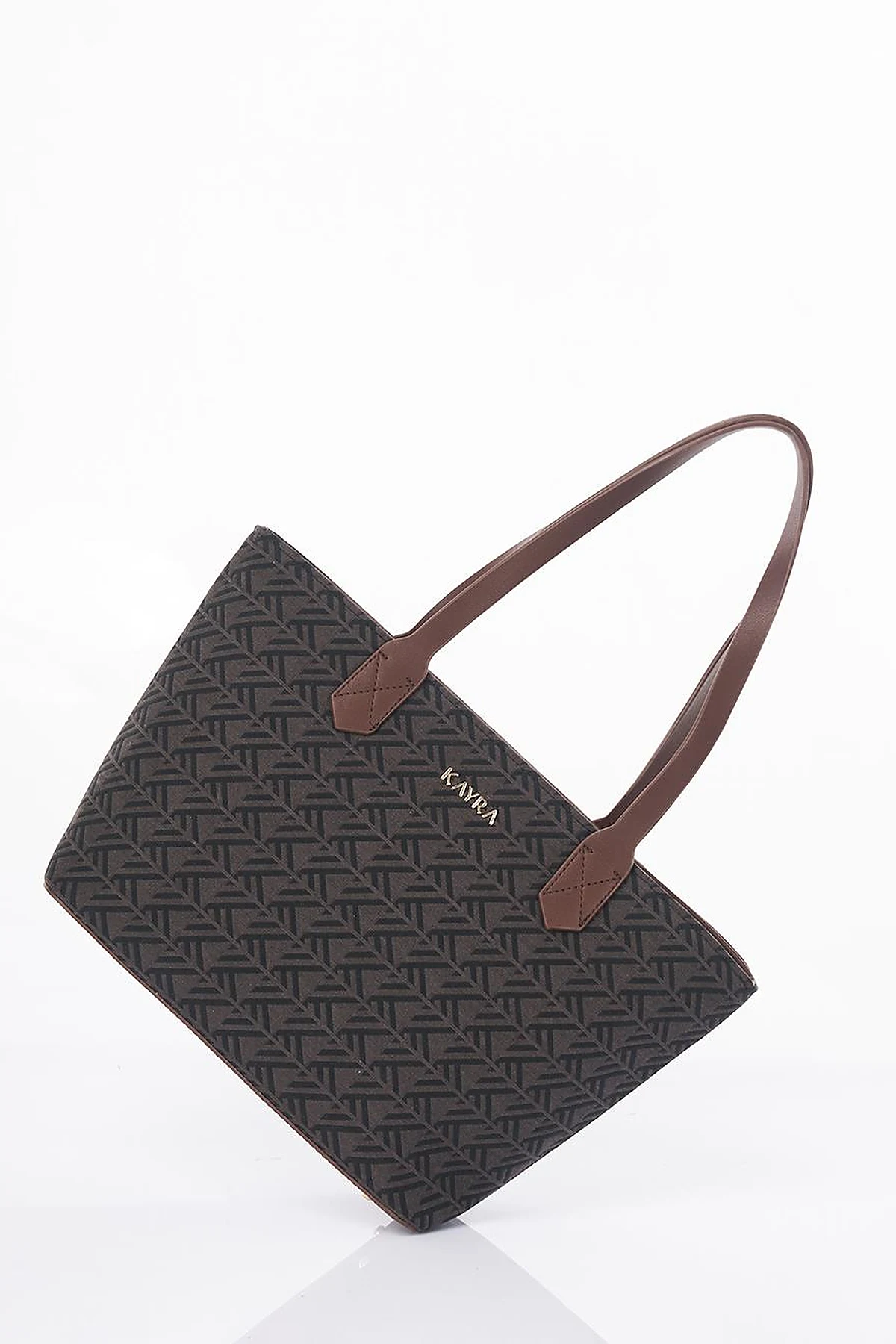 Monogram Pattern Shopper Bag Mink
